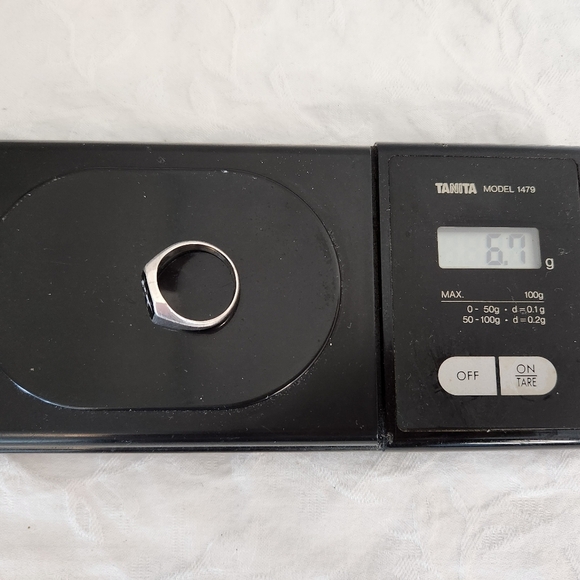 Silver Onyx Dog W Signet Ring - Picture 8 of 8